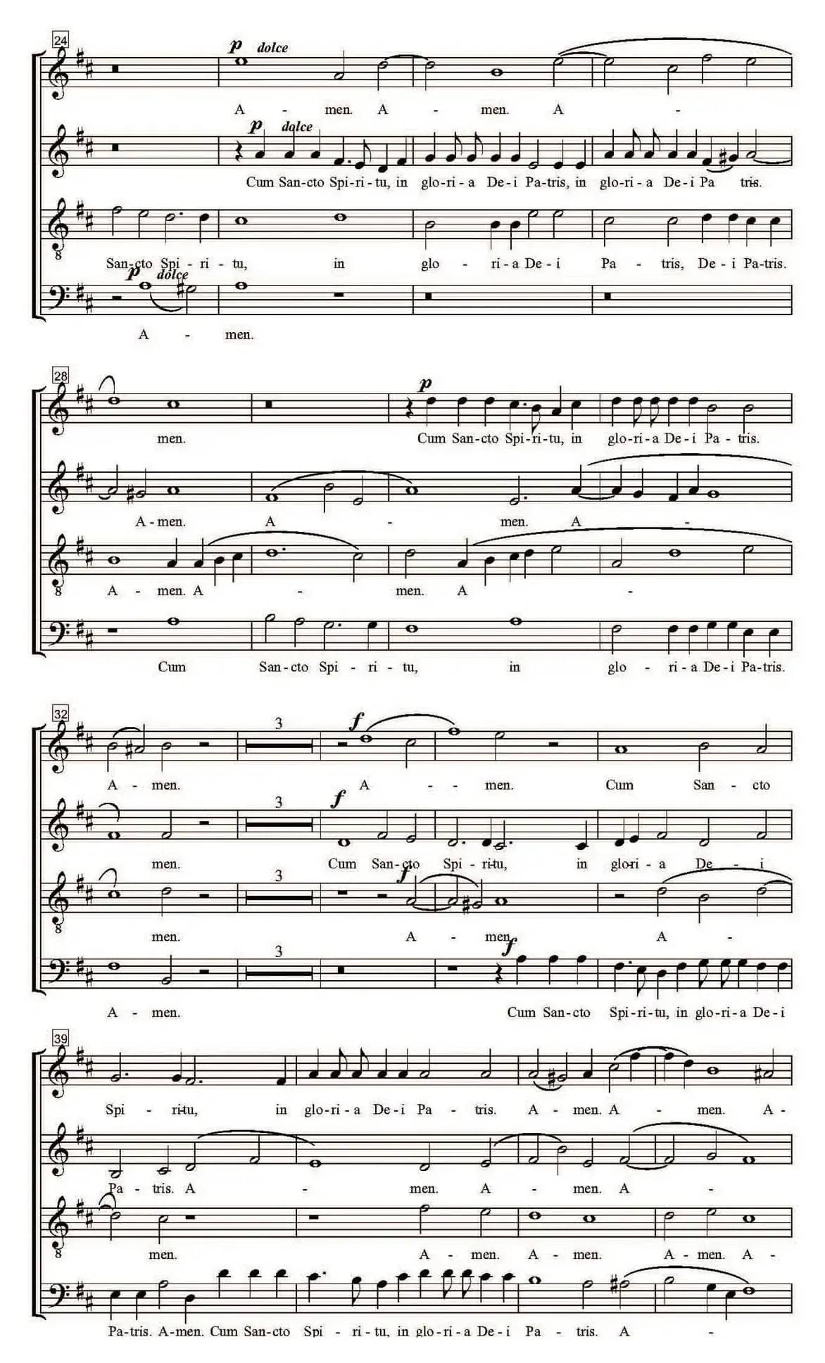 Cum Sancto Spiritu（萨克斯四重奏）