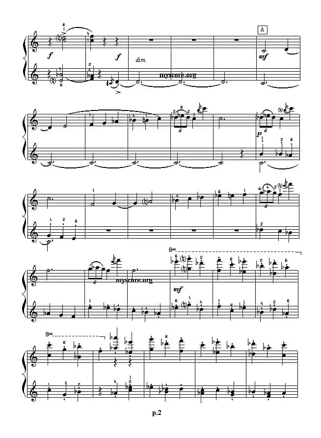 艾金娜与马塞拉涅尼亚双人舞（四手联弹之一）