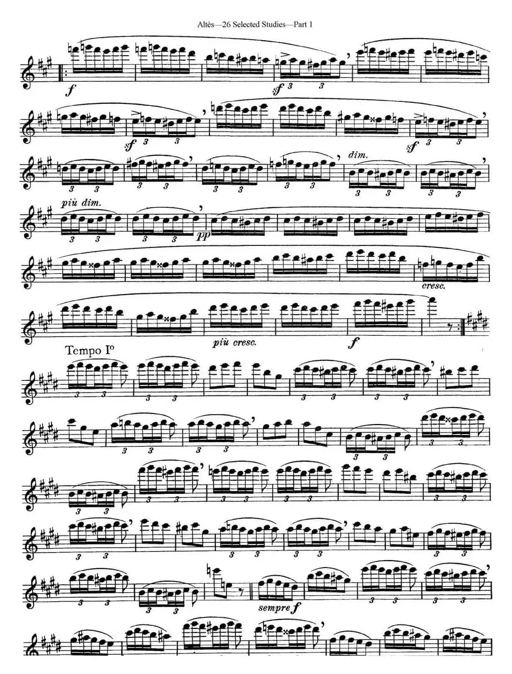 阿尔泰斯26首精选长笛练习曲（NO.14）