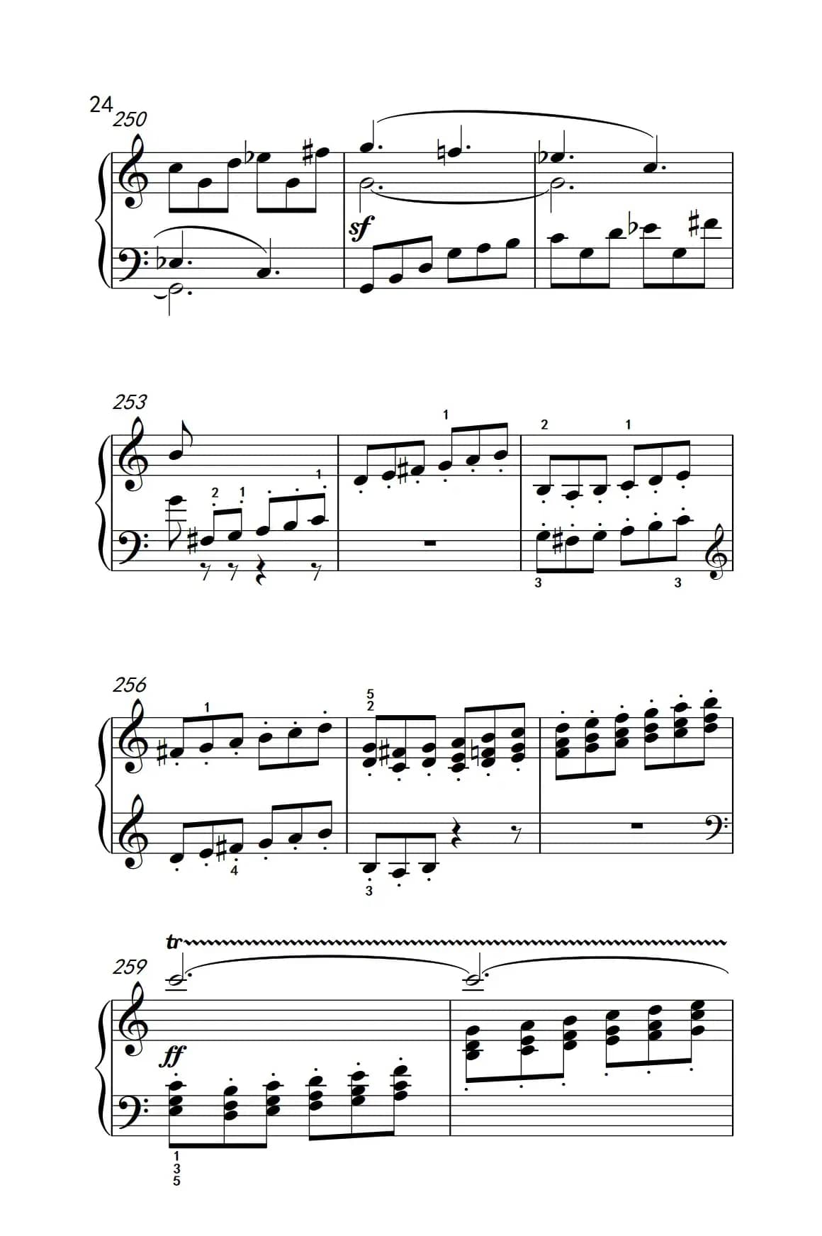 奏鸣曲 Opus 2 Nr.3 第四乐章（贝多芬奏鸣曲集 1）