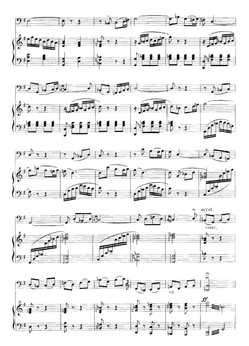 随想曲（张卫平作曲版、大提琴+钢琴伴奏）