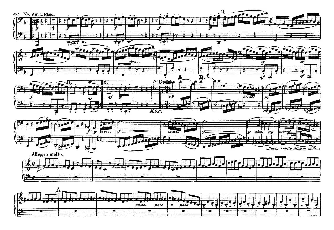 String Quartet No.9 in C Major Op.59-3 - 4 Hands（C大调第九弦乐四重奏·四手联弹）