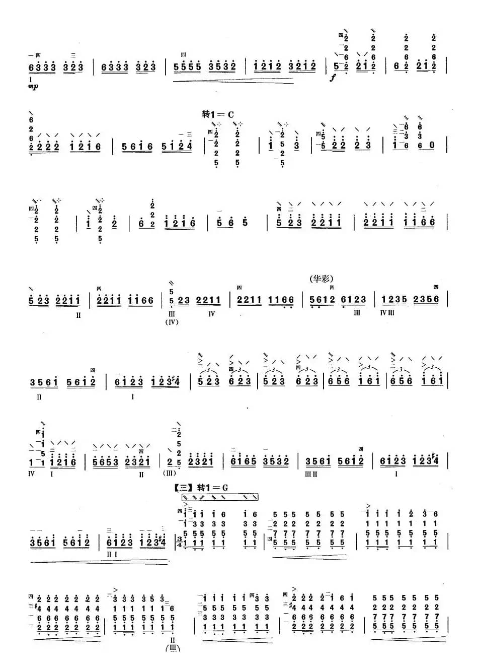 柳琴考级曲目八级：毕兹卡欢庆会（又名“土家族舞曲”）