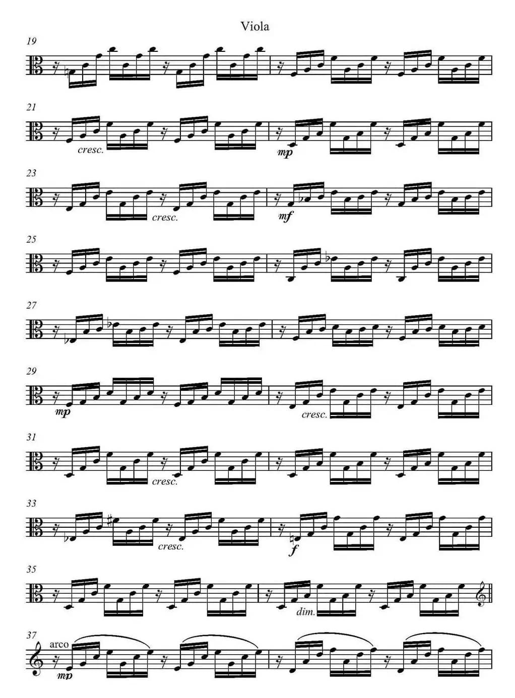 Ave Maria（中提琴分谱）