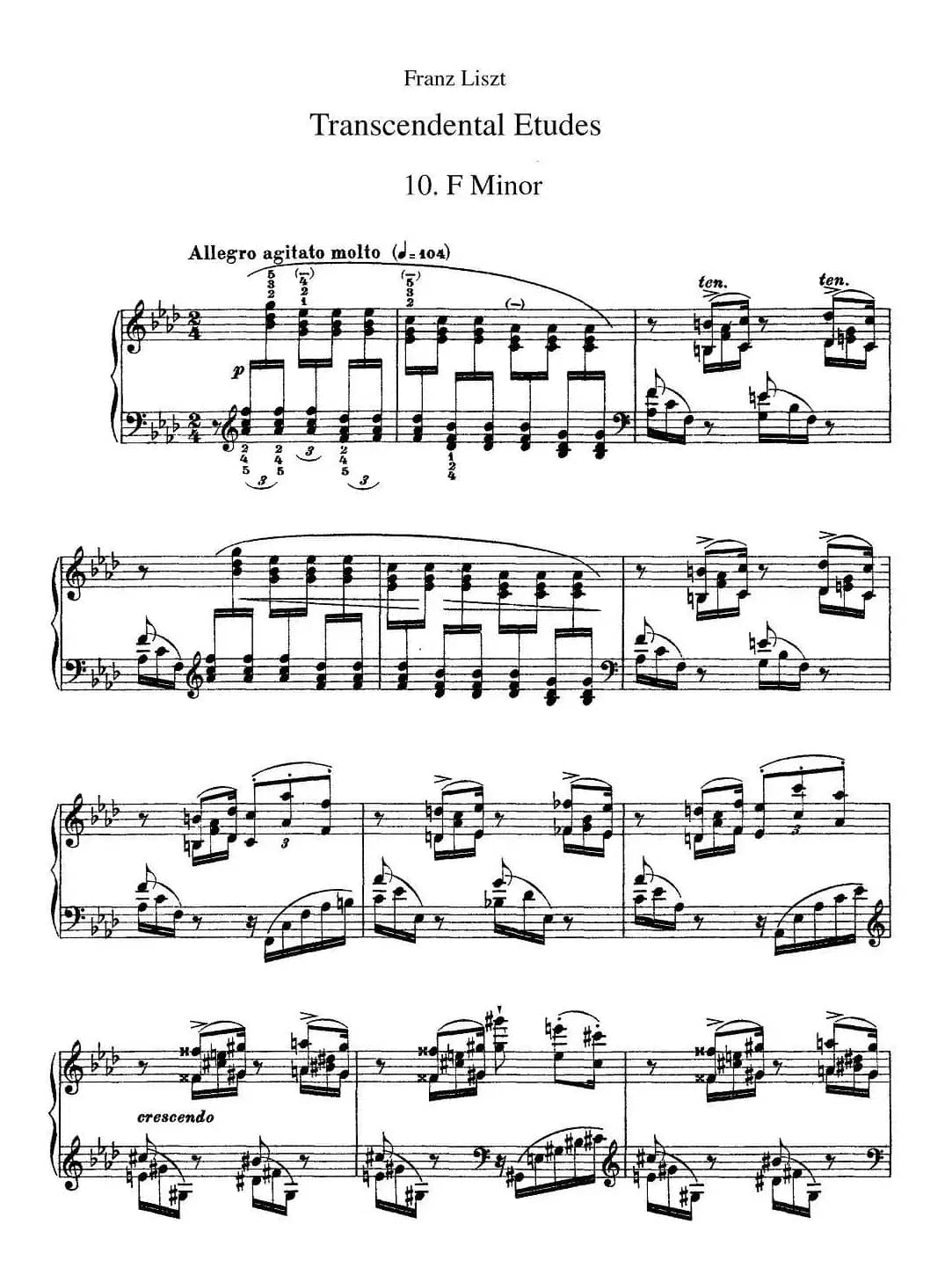 12首超级技巧练习曲：F Minor（F小调）