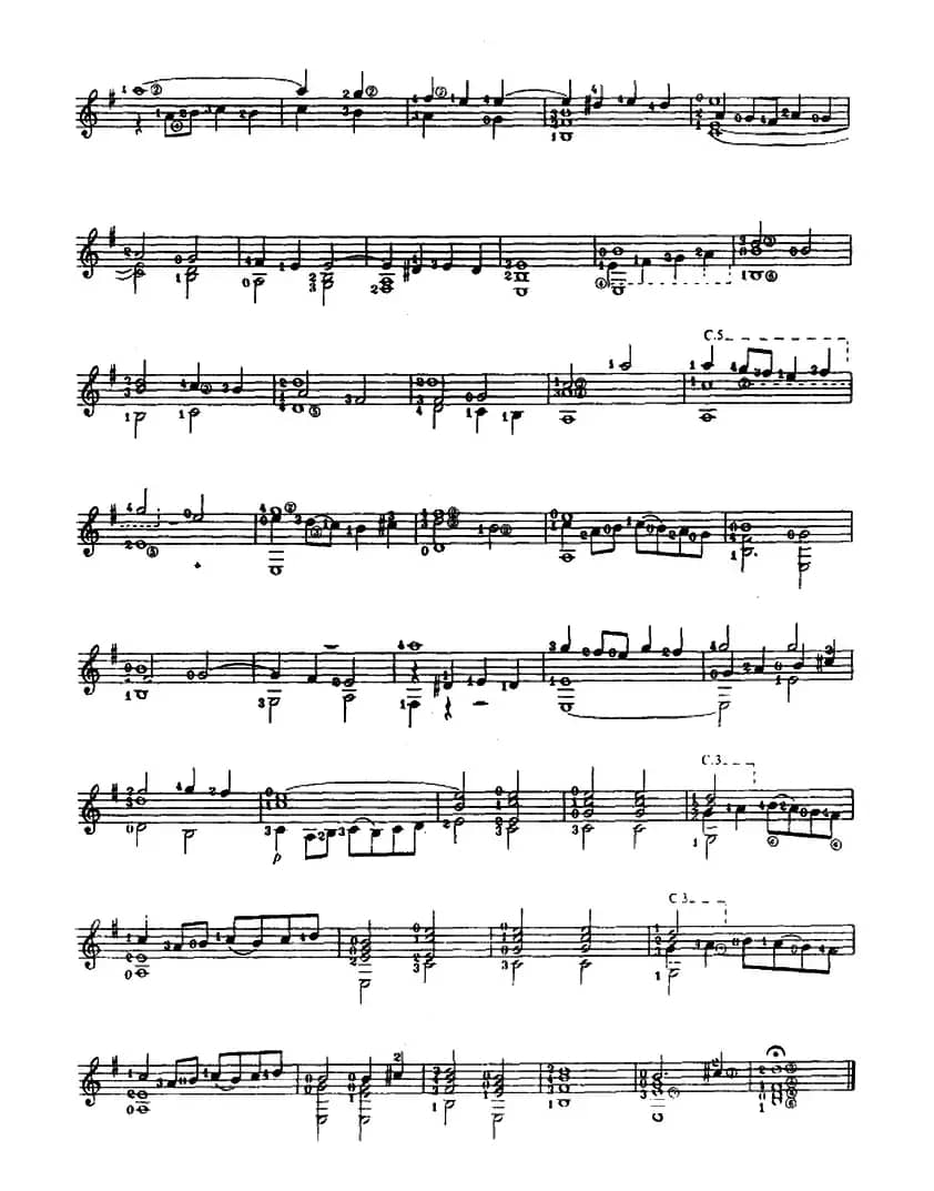 皇帝之歌（古典吉他）