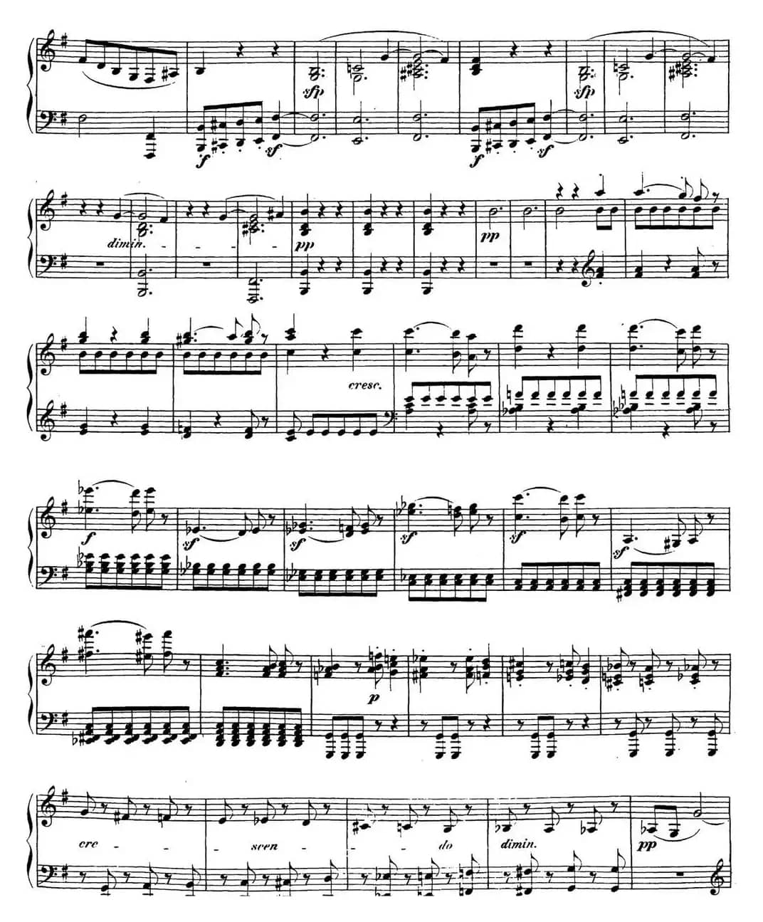 贝多芬钢琴奏鸣曲27 e小调 Op.90 E minor