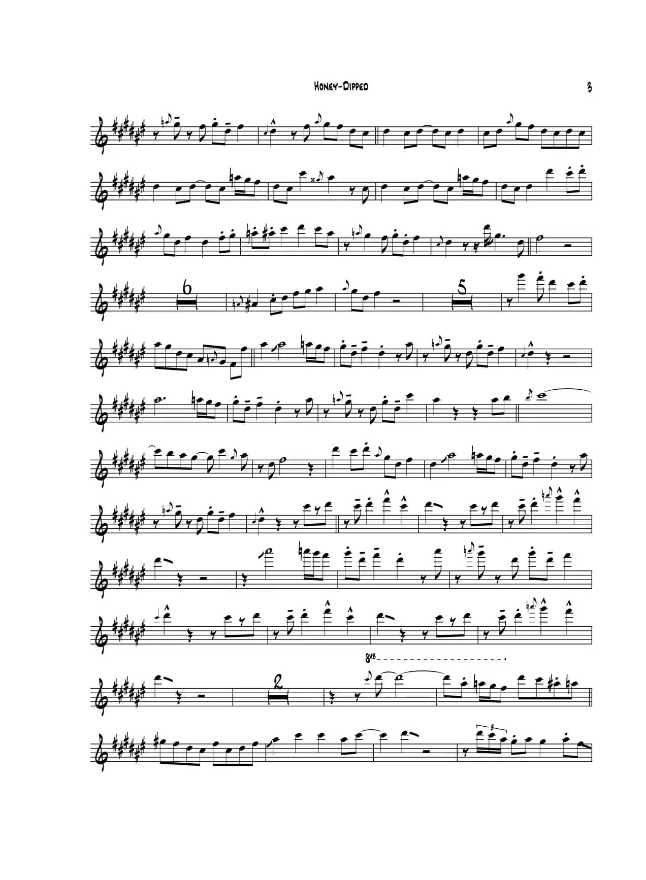Honey Dipped（B-FLAT）