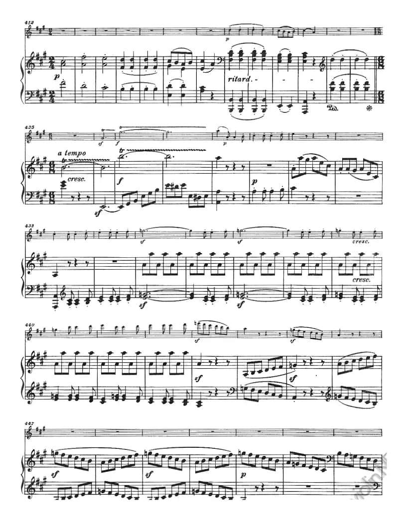 献给好友鲁道尔夫·克鲁采：奏鸣曲（A大调、小提琴+钢琴伴奏）