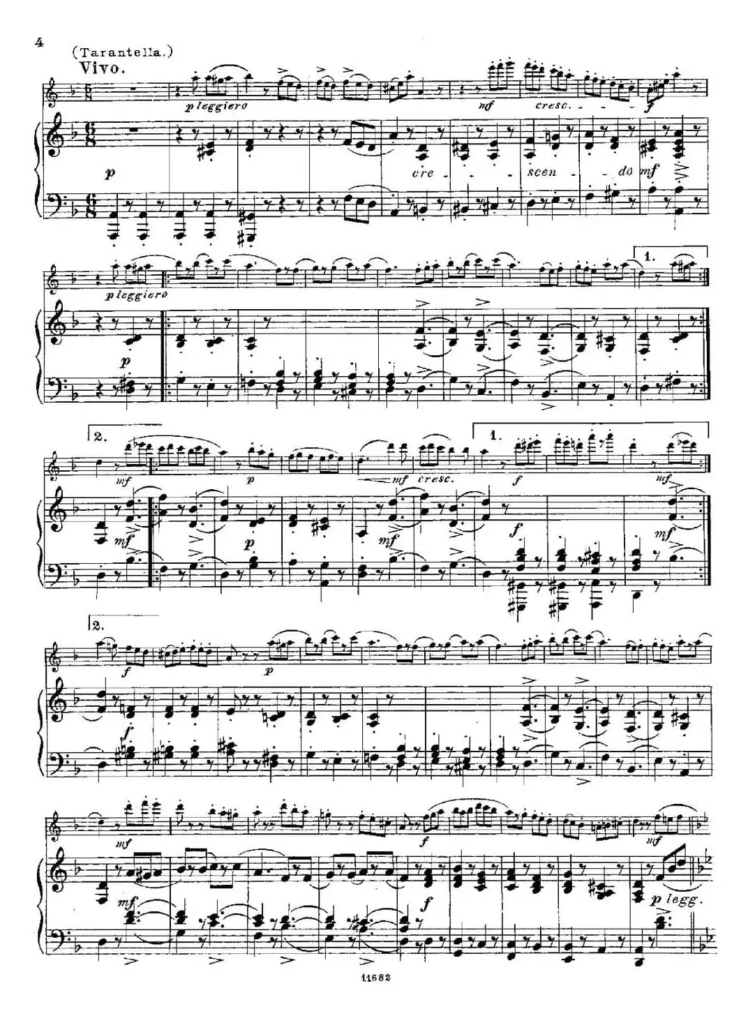 Fantaisies nationales. Italien. （Op.59 No.5）（长笛+钢琴伴奏）