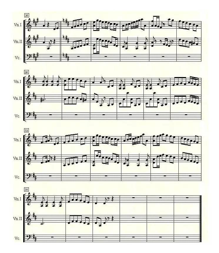 小步舞曲（鲍凯利尼作曲版、小提琴二重奏）