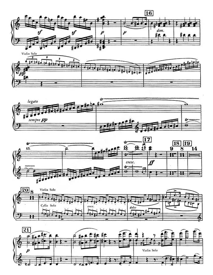 C大调小提琴协奏曲 Op.56（钢琴独奏）