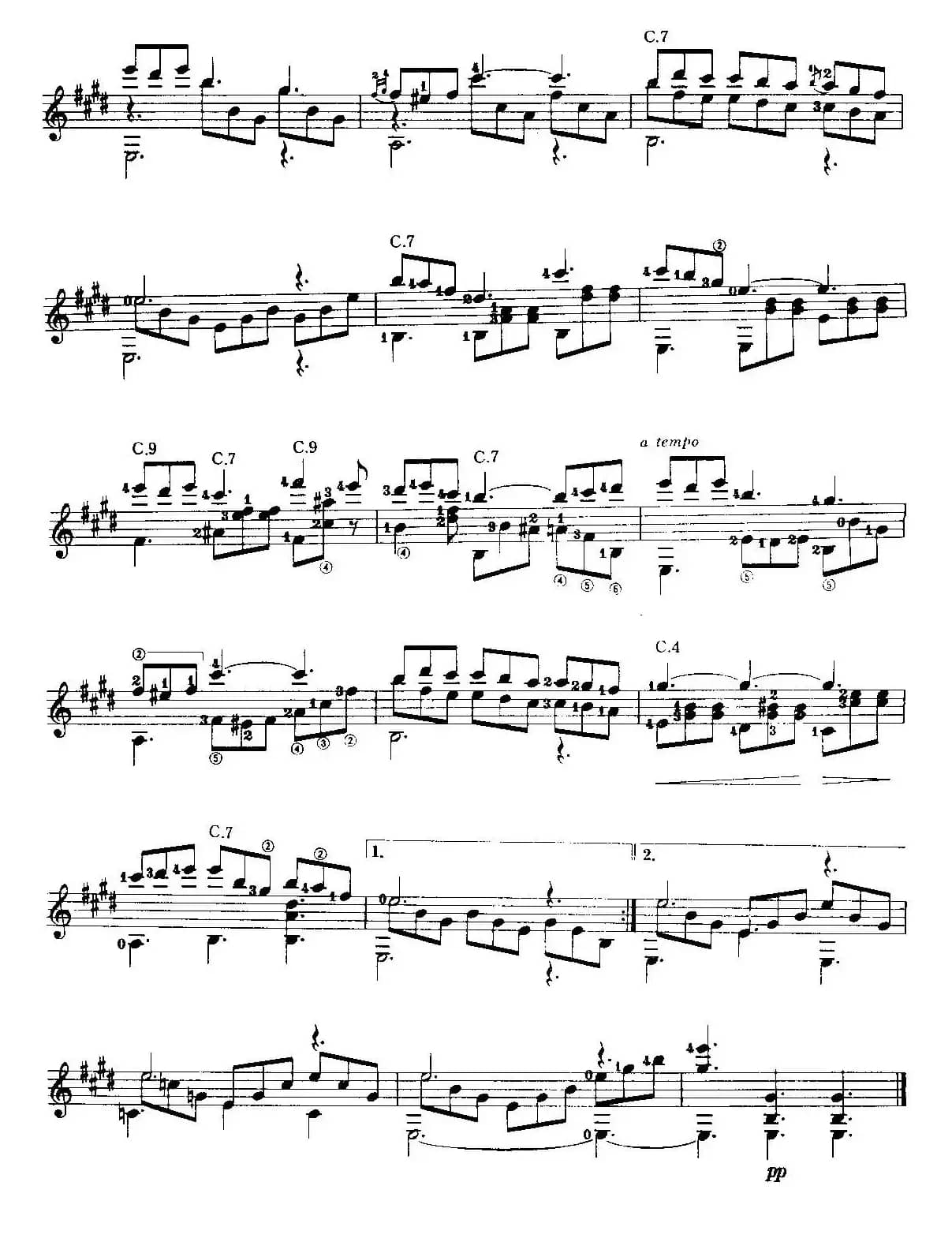 美丽的梦中人（古典吉他独奏）