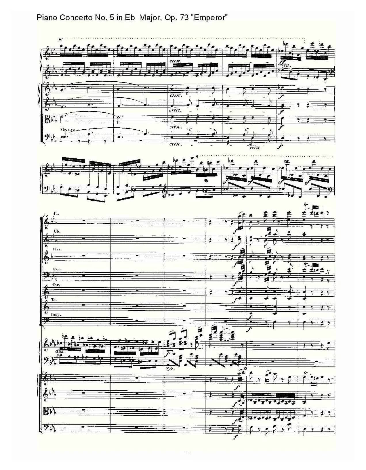 Eb大调钢琴第五协奏曲 Op.73“皇帝”第三乐章