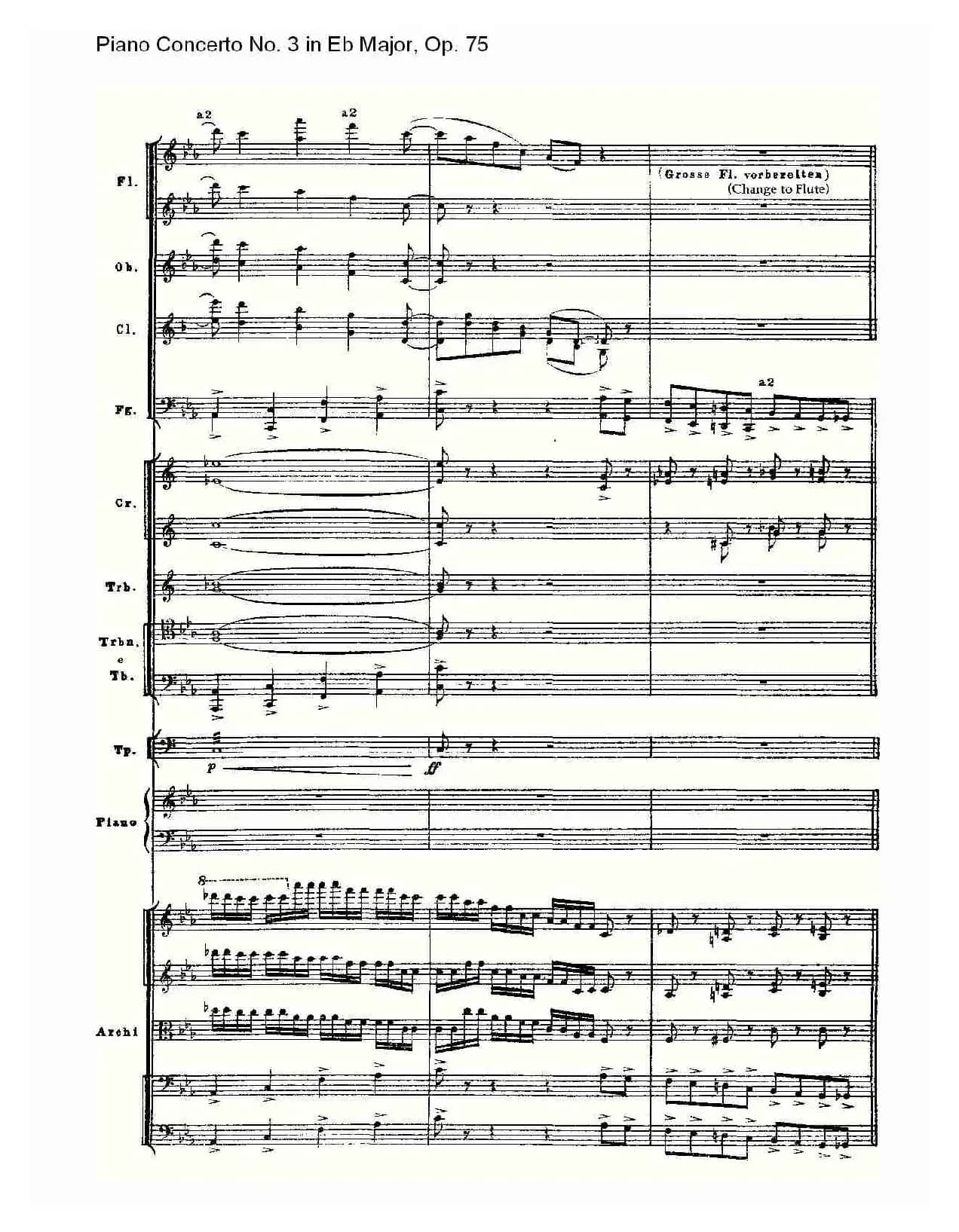 Piano Concerto No.3 in Eb Major, Op.75（Eb大调第三钢琴协奏）
