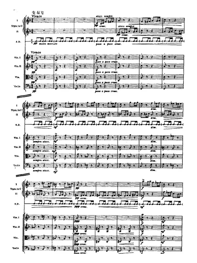 浦塞尔主题变奏与赋格曲（P31-P65）（管弦乐队总谱）