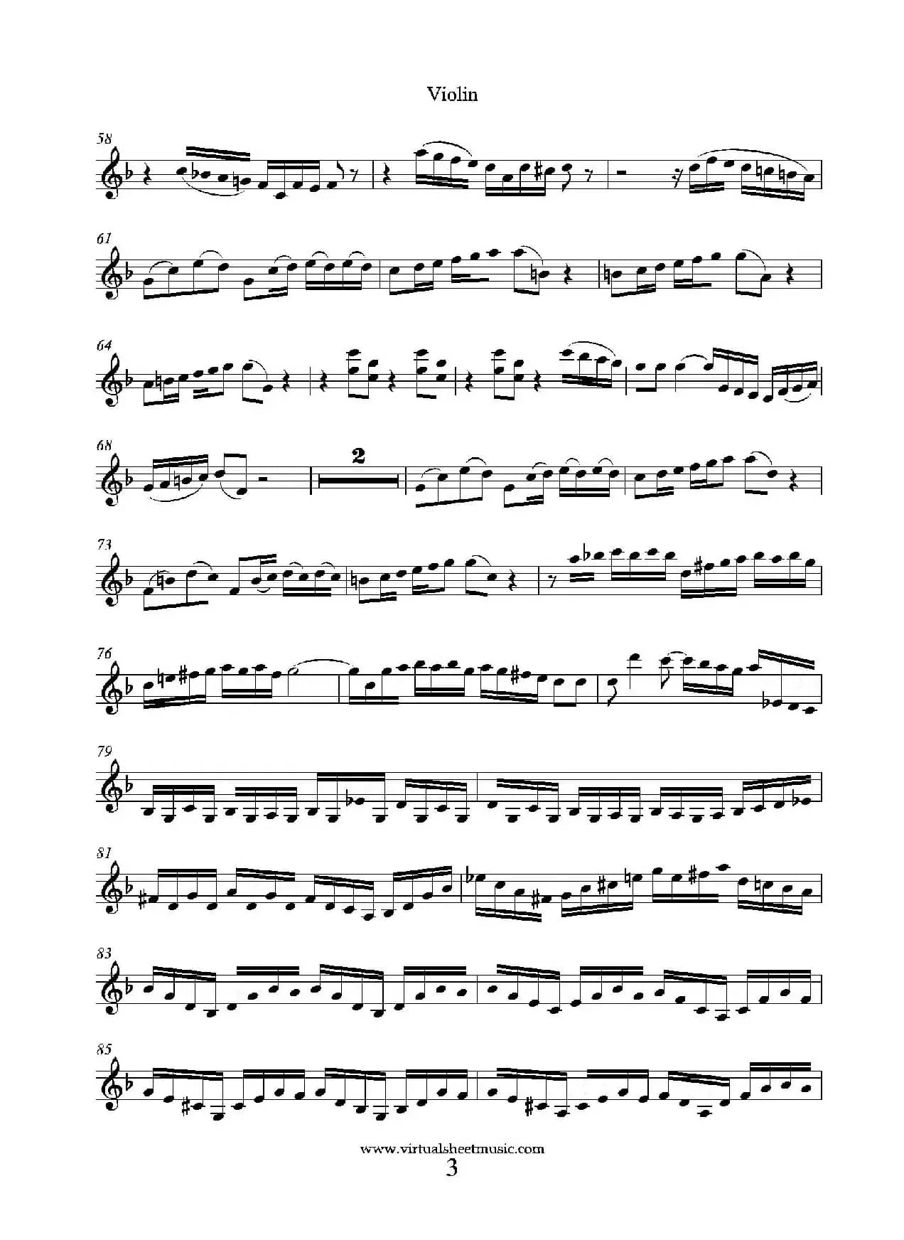 Concerto in D minor（小提琴分谱）