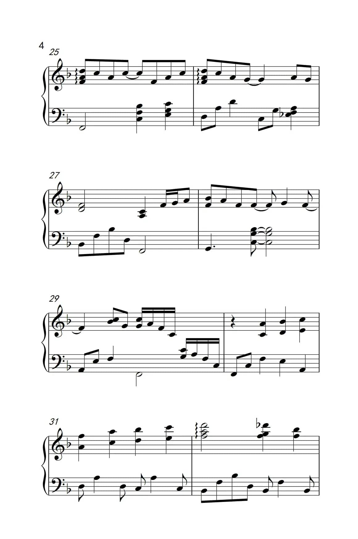 一首简单的歌（《弹吧音教》制谱版）