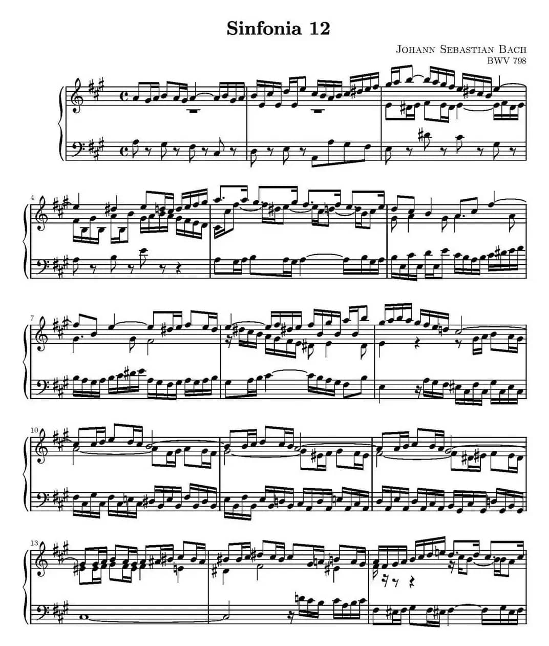 15首巴赫三部创意曲集（NO.12）