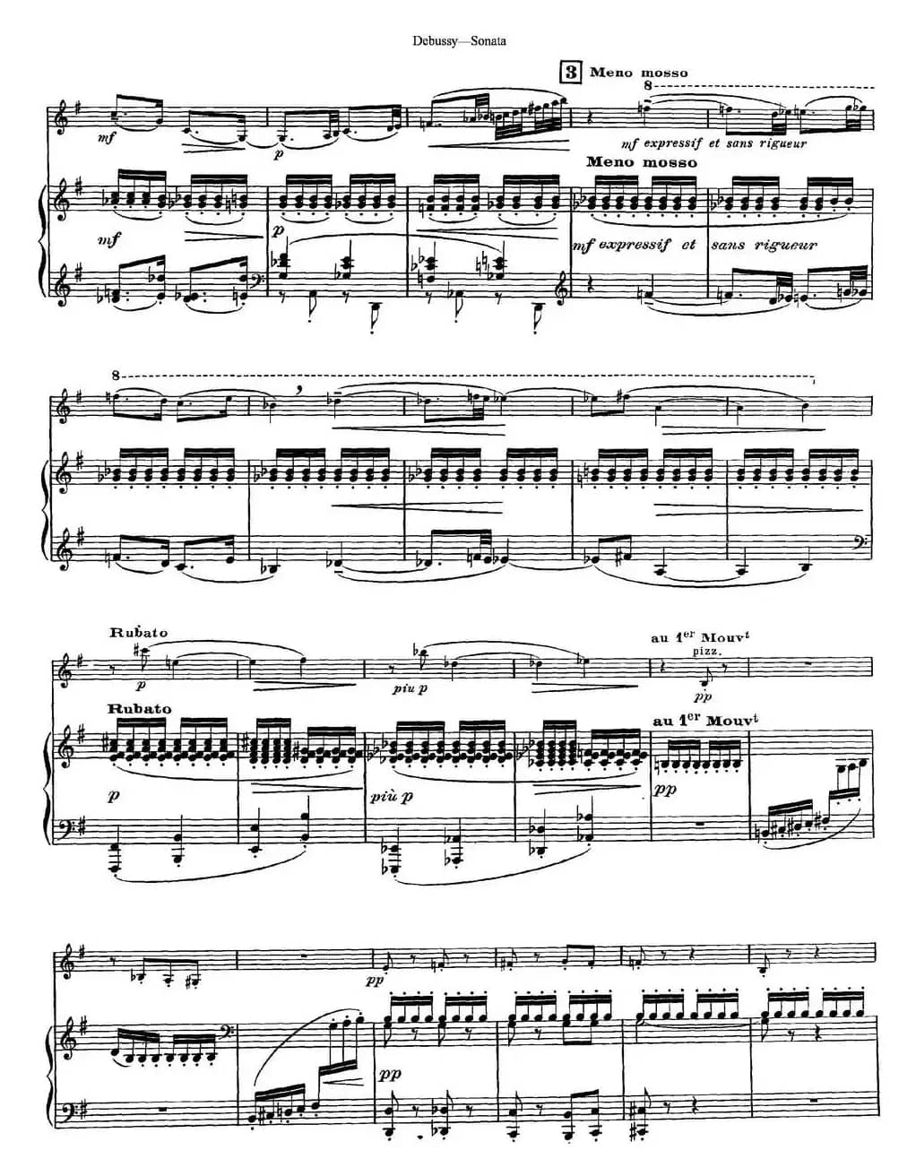 Debussy Sonata（小提琴+钢琴伴奏）