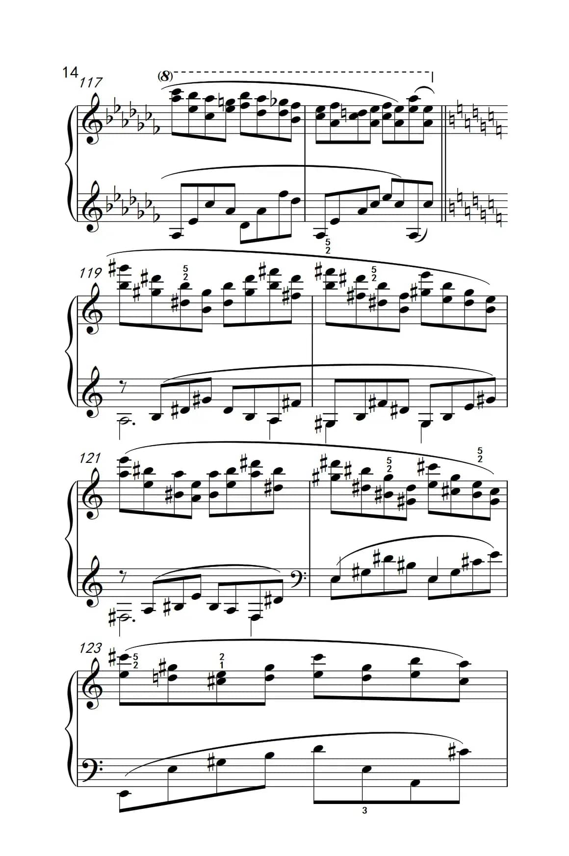 莫什科夫斯基 钢琴练习曲（第十三首）