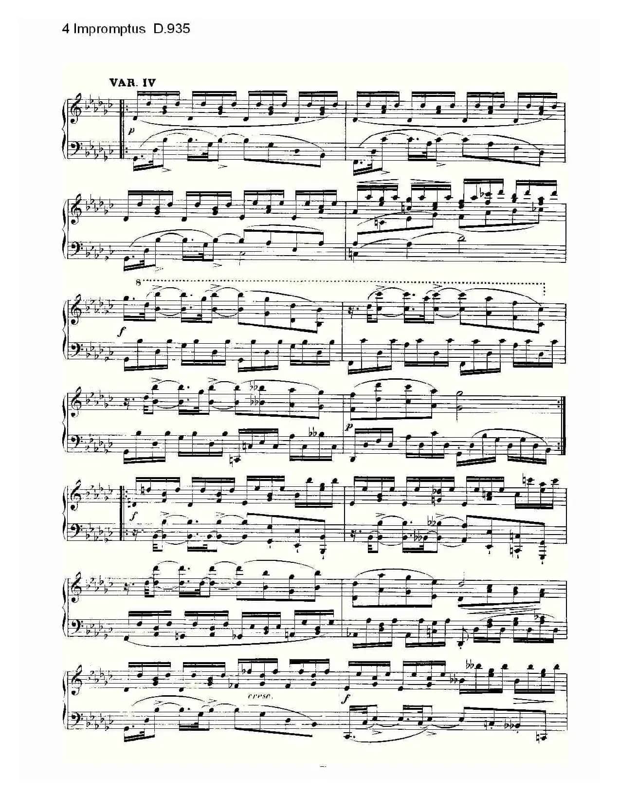 4 Impromptus D.935（4人即兴演奏D.935）