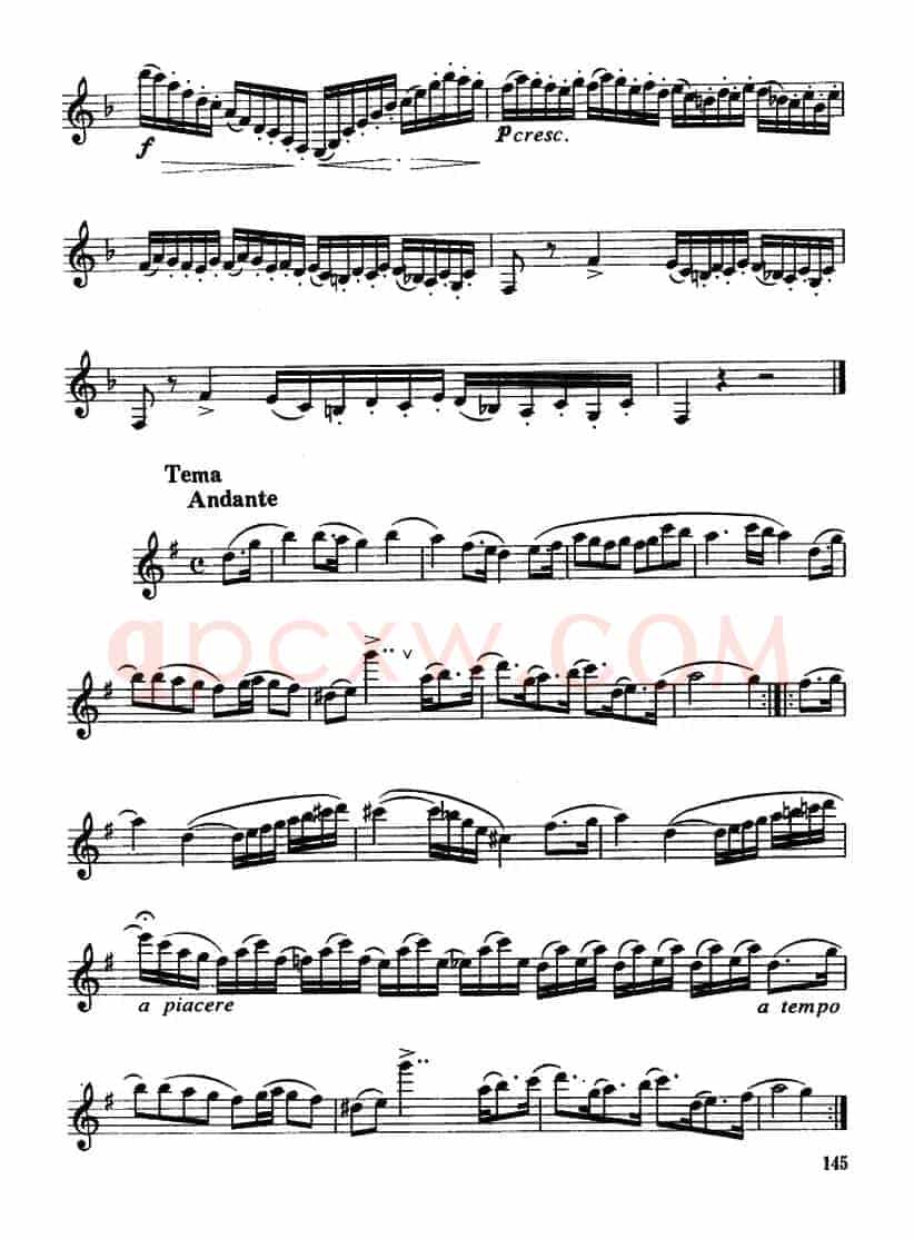 单簧管高级练习曲3首