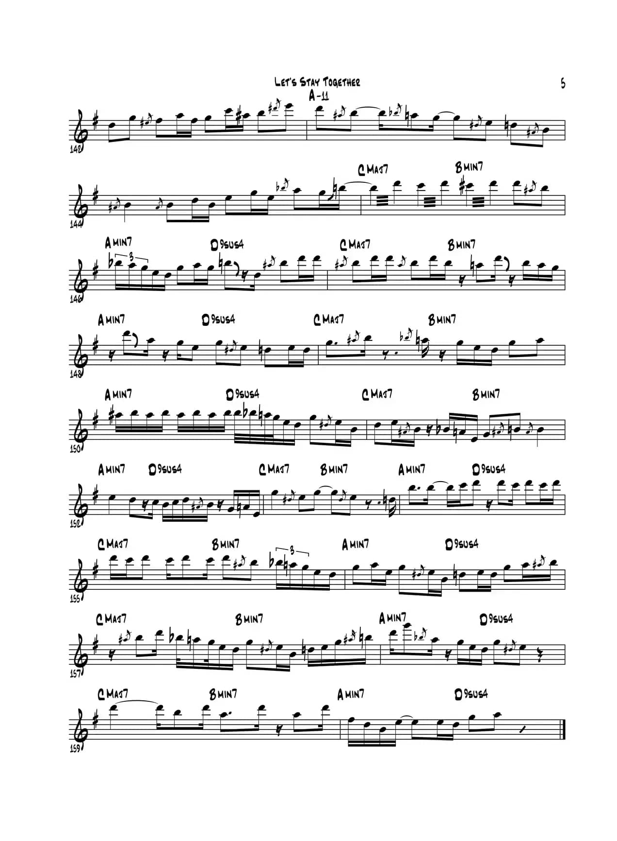 Lets Stay Together（次中音萨克斯）