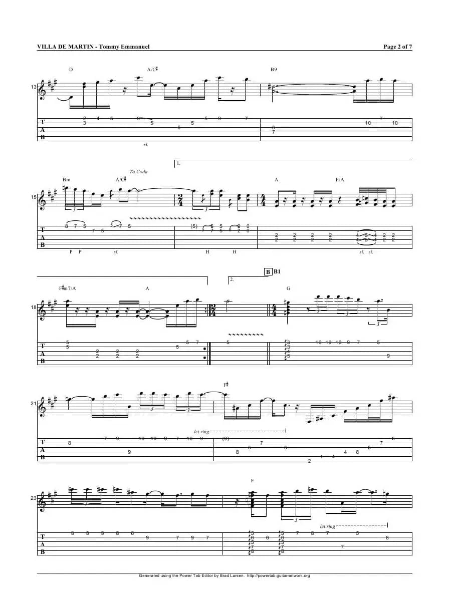 tommy emmanuel：villa de martin（指弹吉它）