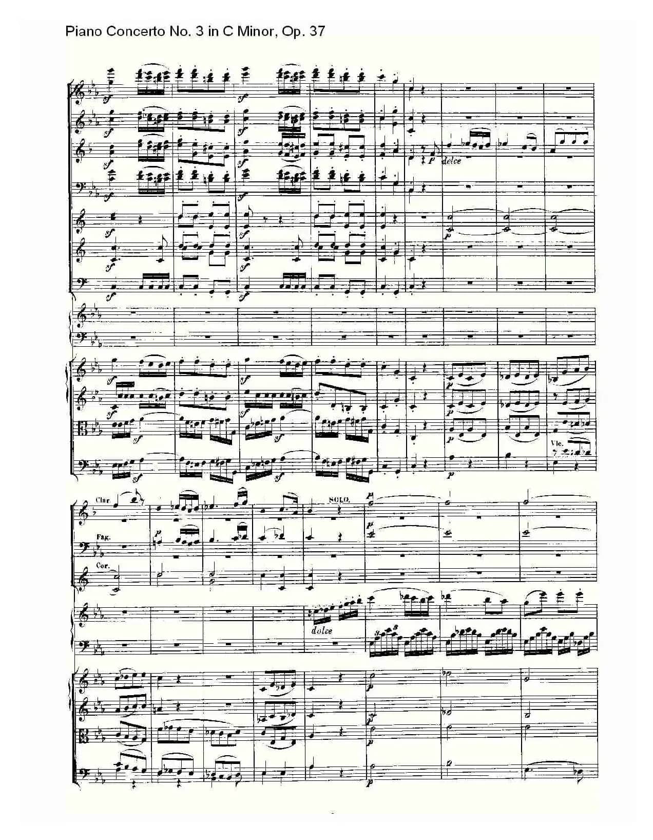 C小调钢琴第三协奏曲 Op.37  第三乐章