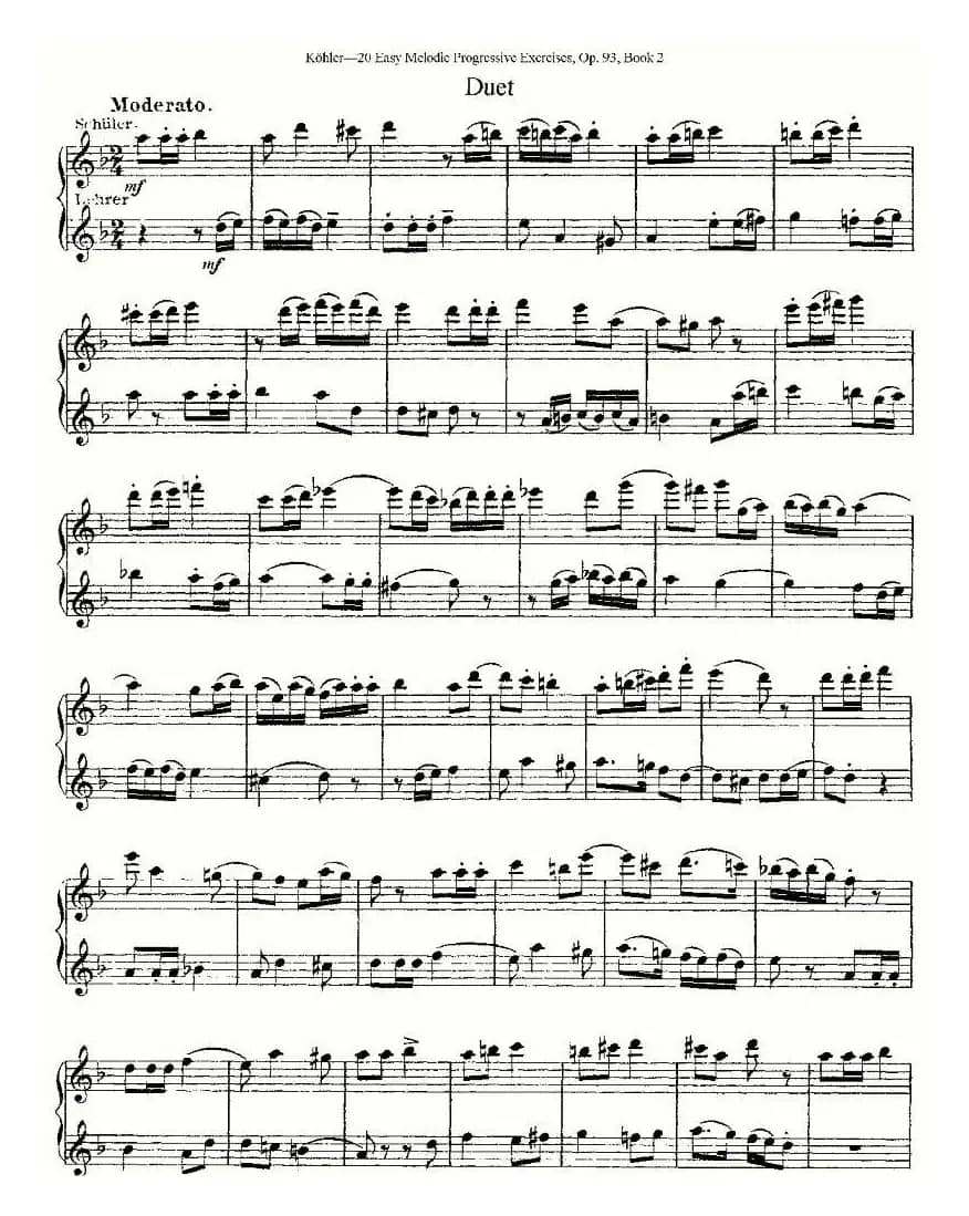 柯勒练习曲作品93号（二）