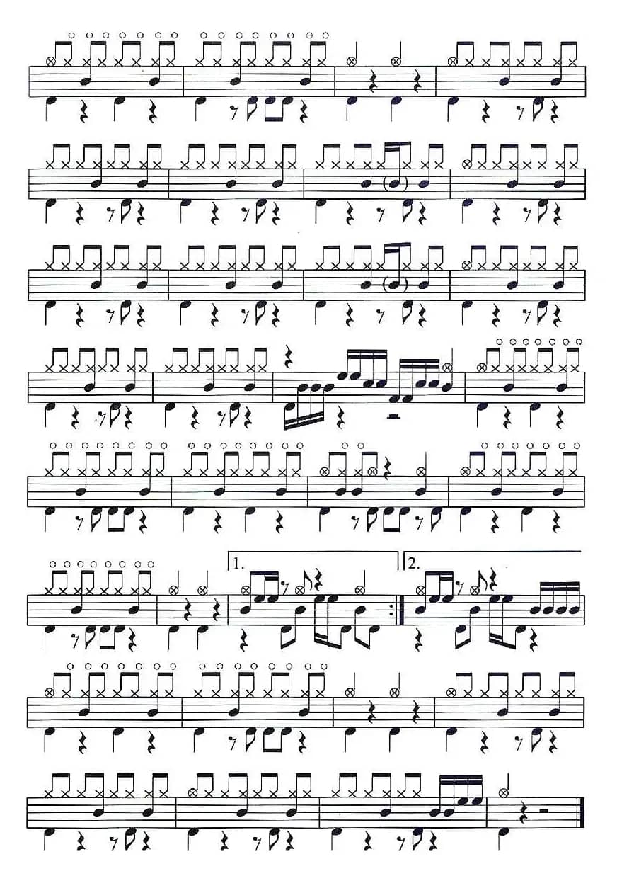 架子鼓谱：应用乐曲集《大阪城的姑娘》