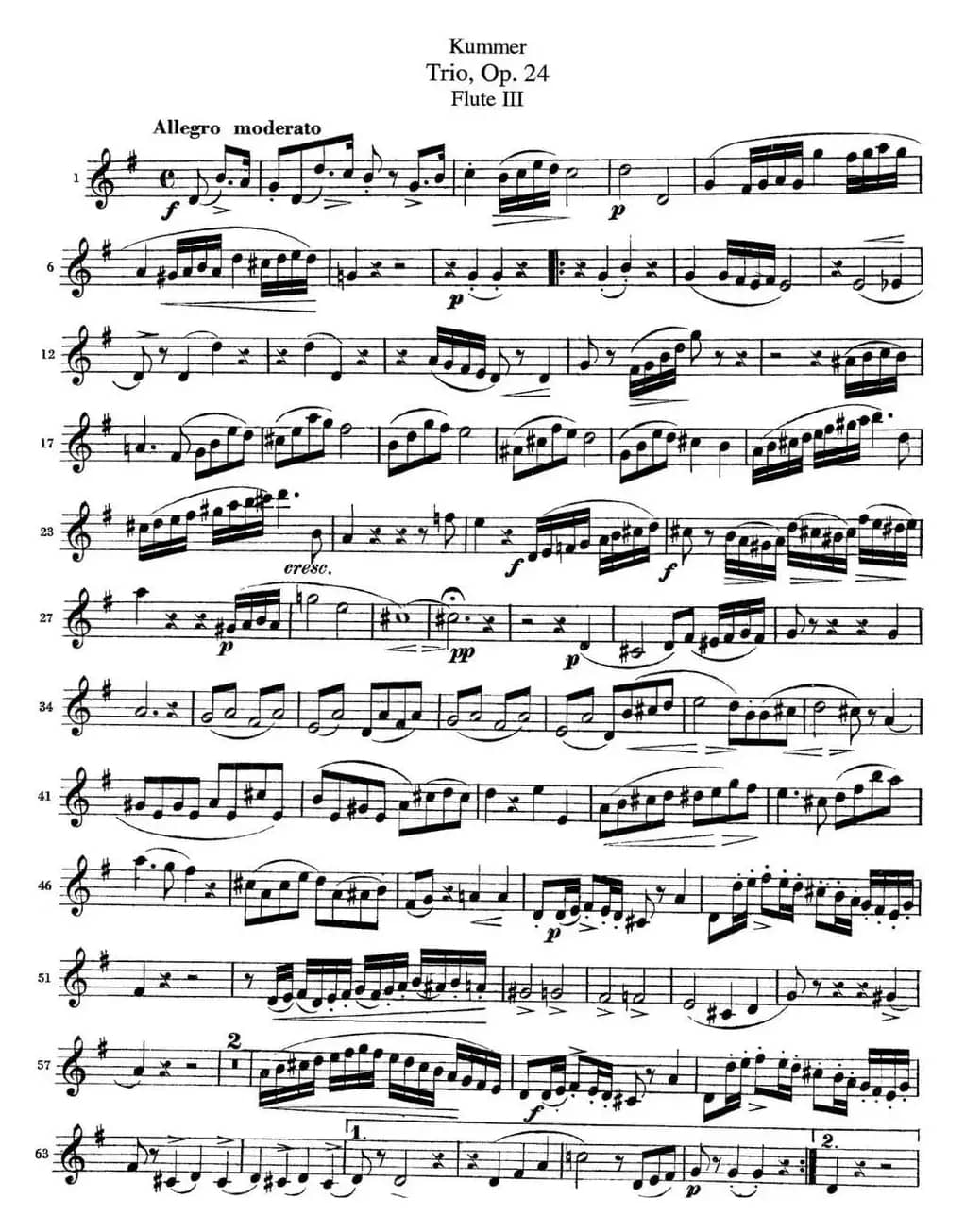 库默长笛三重奏Op.24（Flute 3）