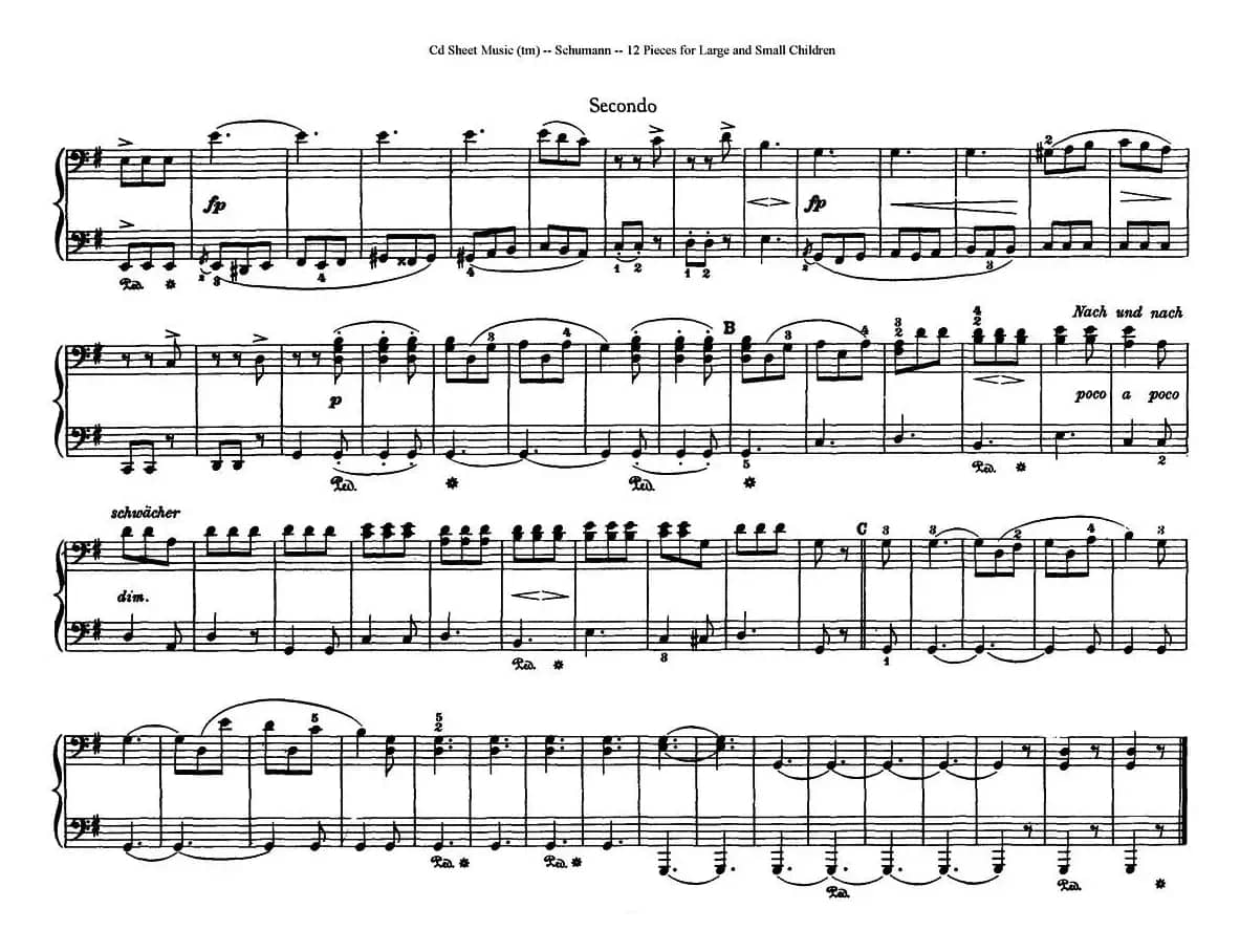 12首为孩子们而作的四手联弹曲 Op.85（四手联弹）（8）