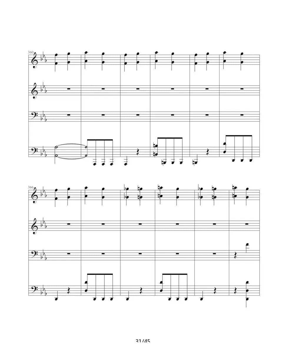 命运交响曲（四手联弹）