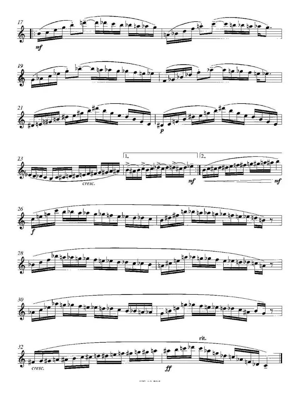 Cascades（12首现代风格练习曲之10）