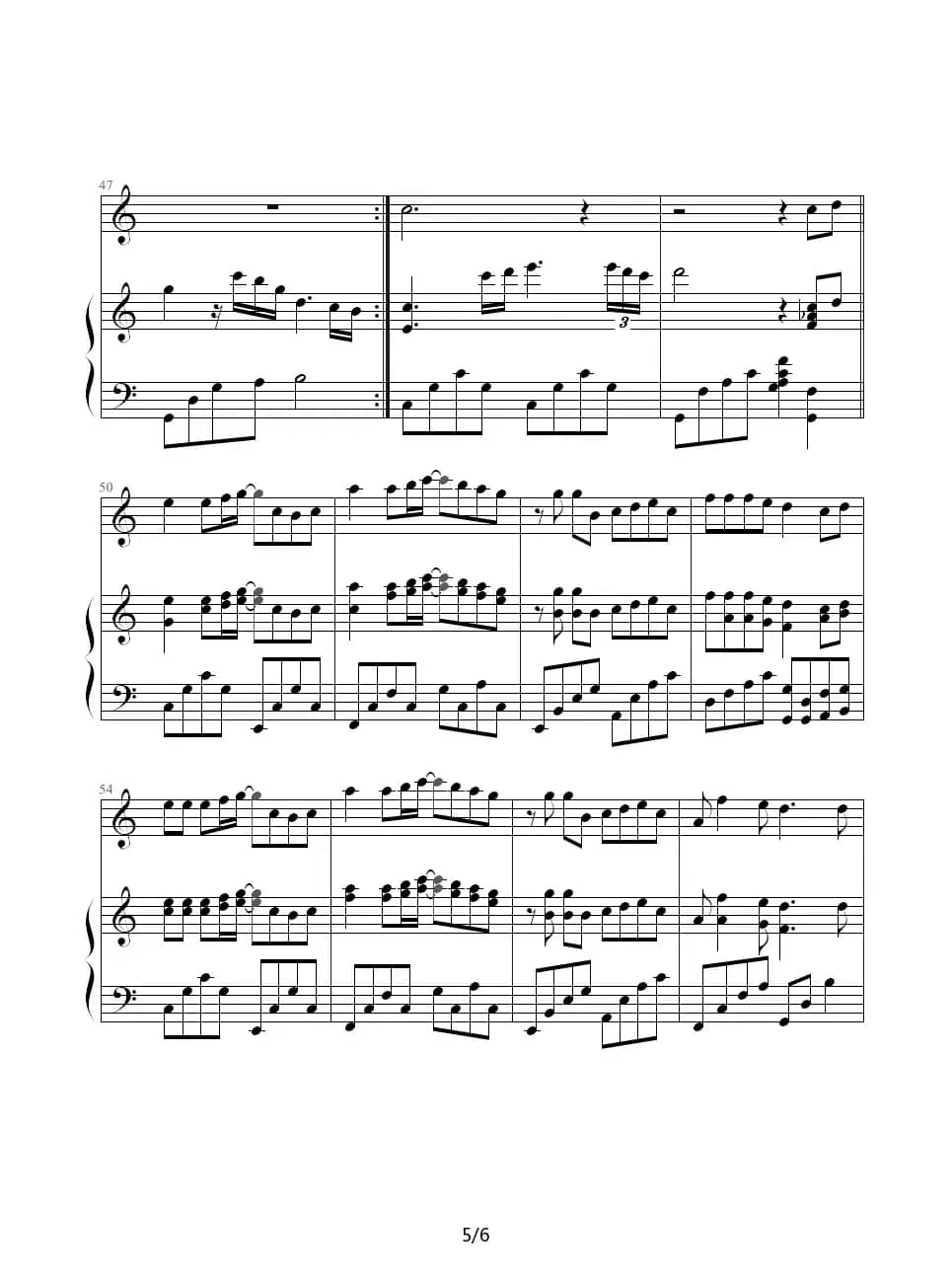 我等你（钢琴伴奏谱）