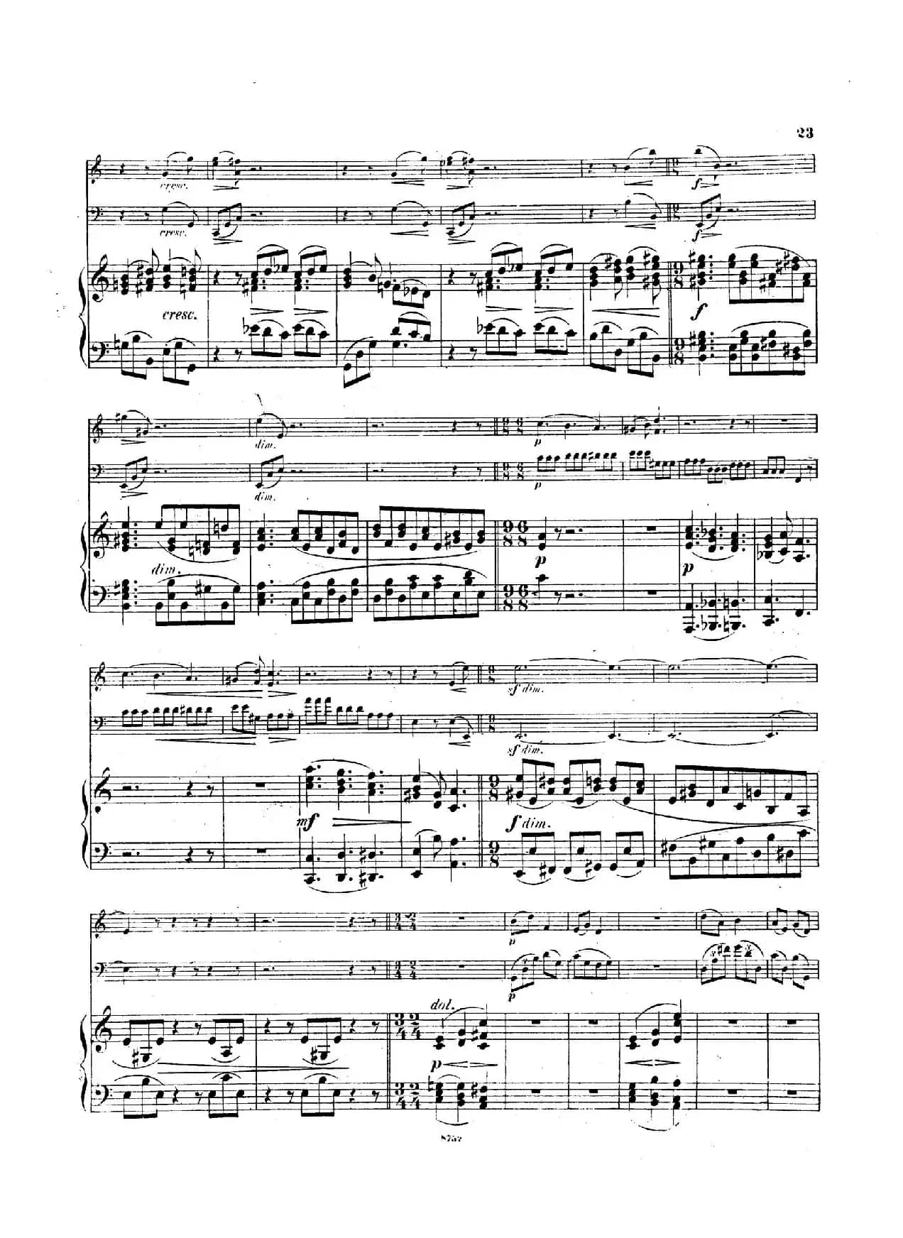 Piano Trio No.3 in c Minor Op.101（c小调第三钢琴三重奏）