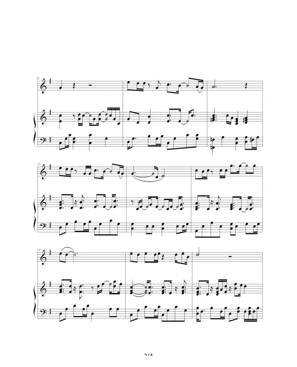 千万次的问（钢琴伴奏谱）