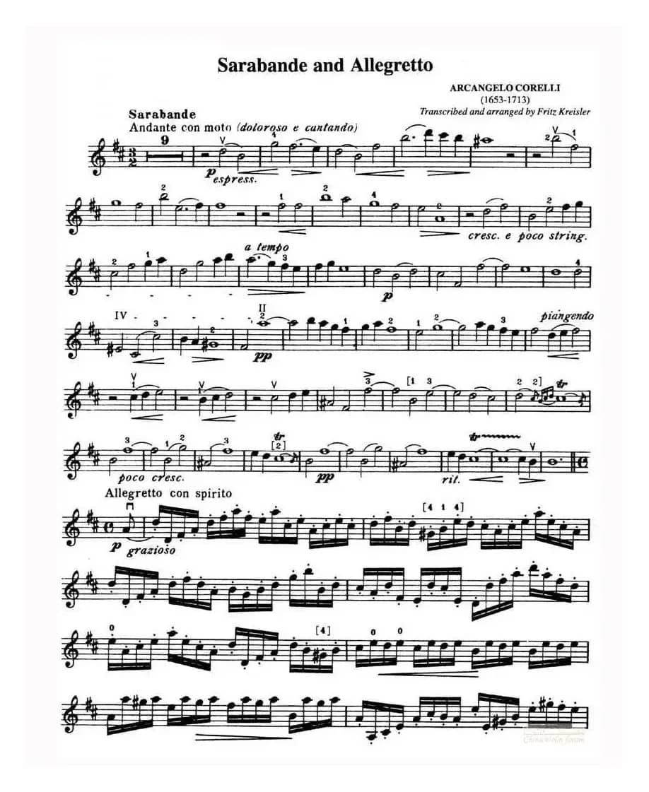 Sarabande and Allegretto