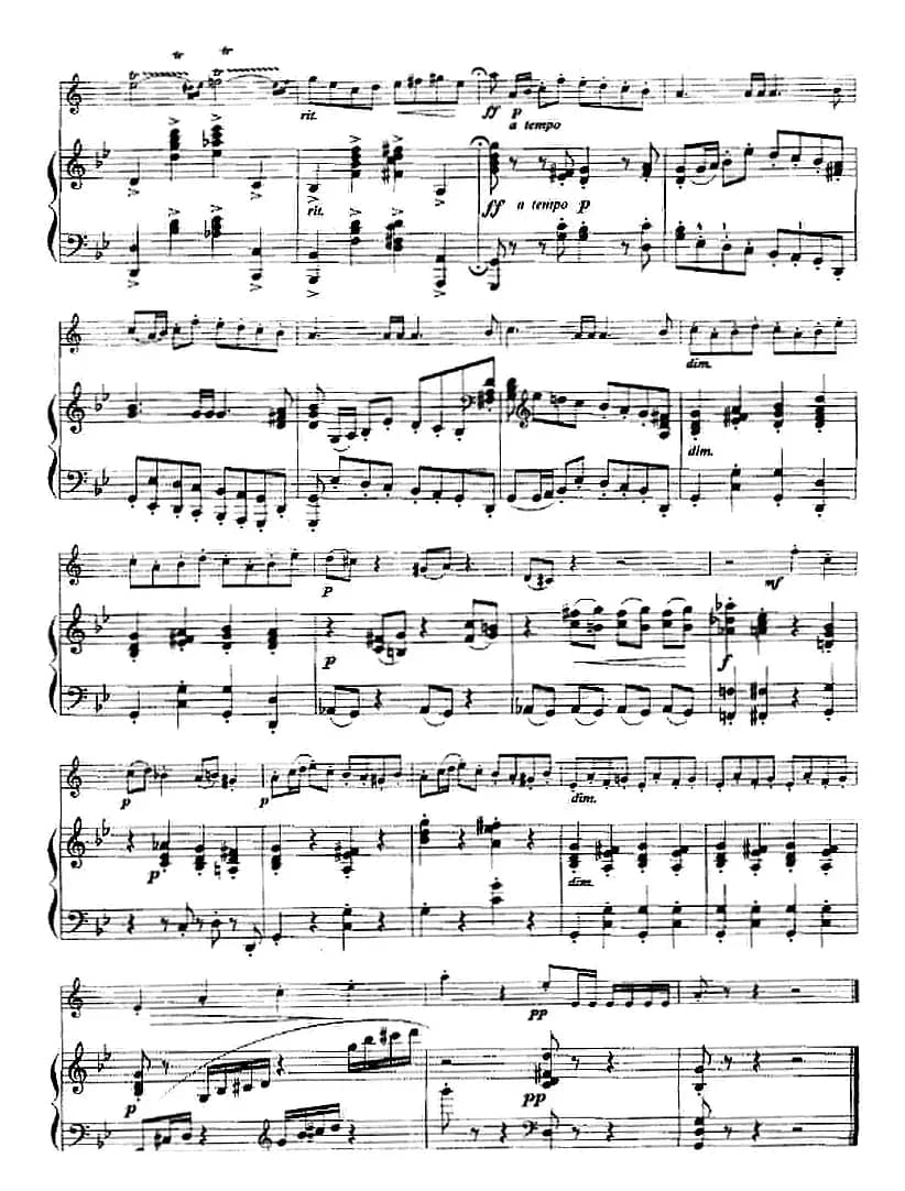 音乐会练习曲（小号+钢琴伴奏）