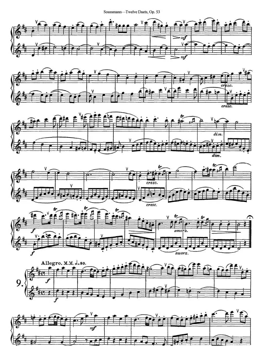 苏斯曼12首长笛重奏曲Op.53（NO.8-NO.9）