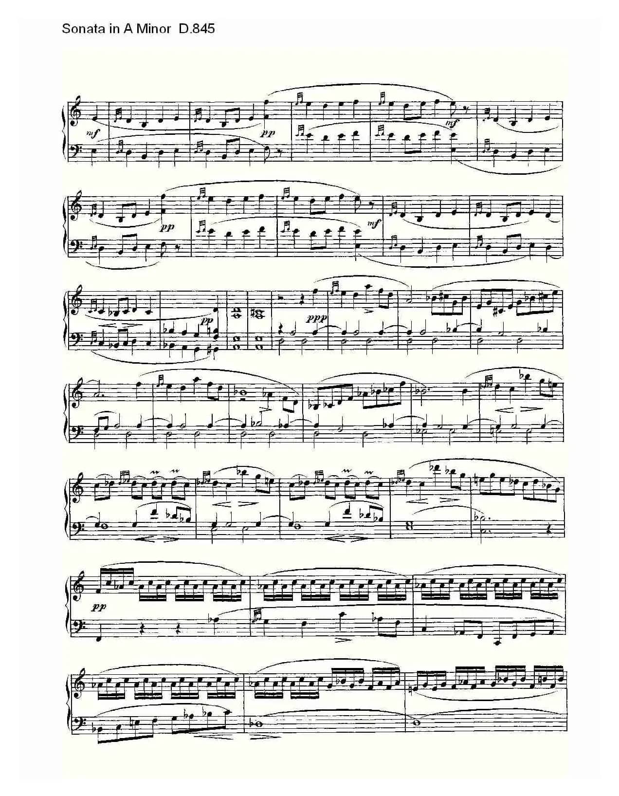 Sonata in A Minor D.845（A小调奏鸣曲 D.845）