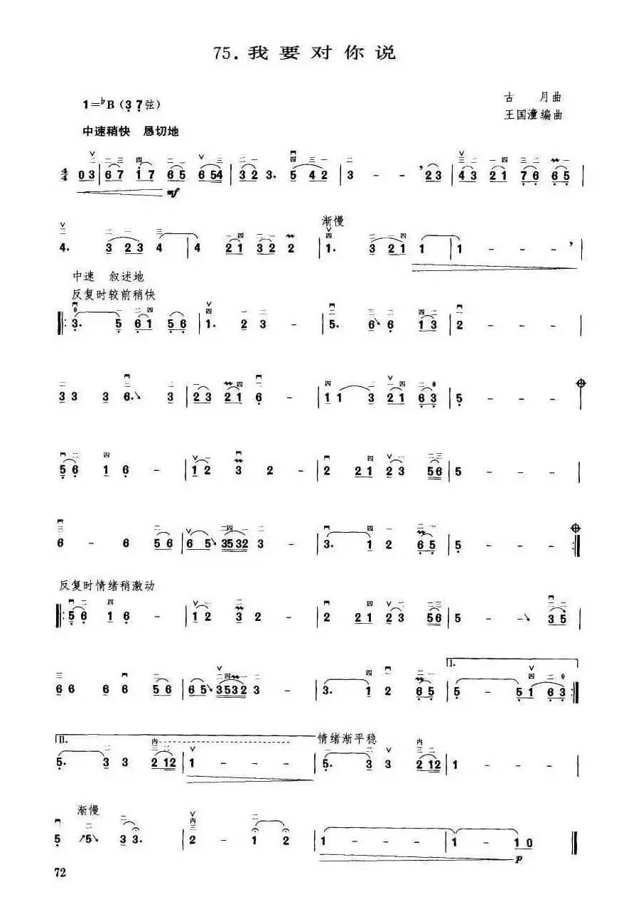 我要对你说（我要对你说）