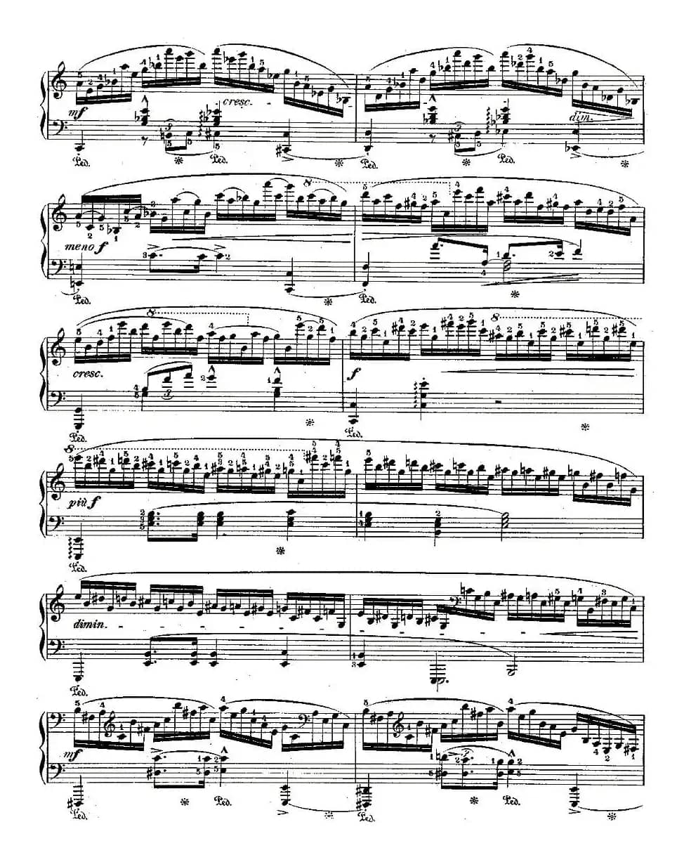 肖邦钢琴练习曲，Op.25之十一