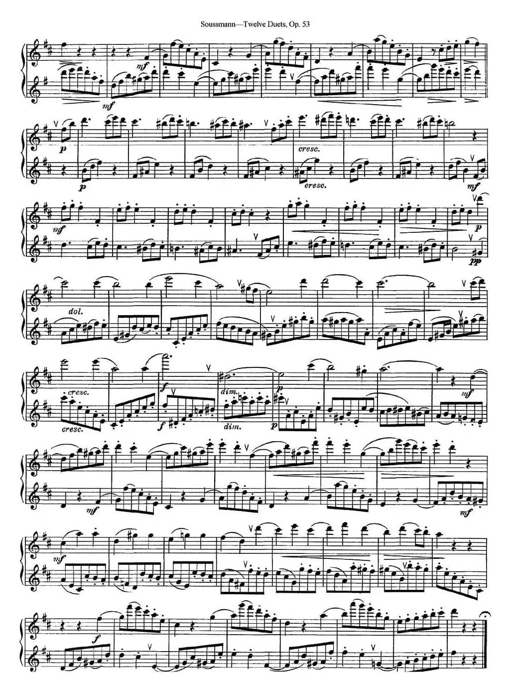 苏斯曼12首长笛重奏曲Op.53（NO.6-NO.7）