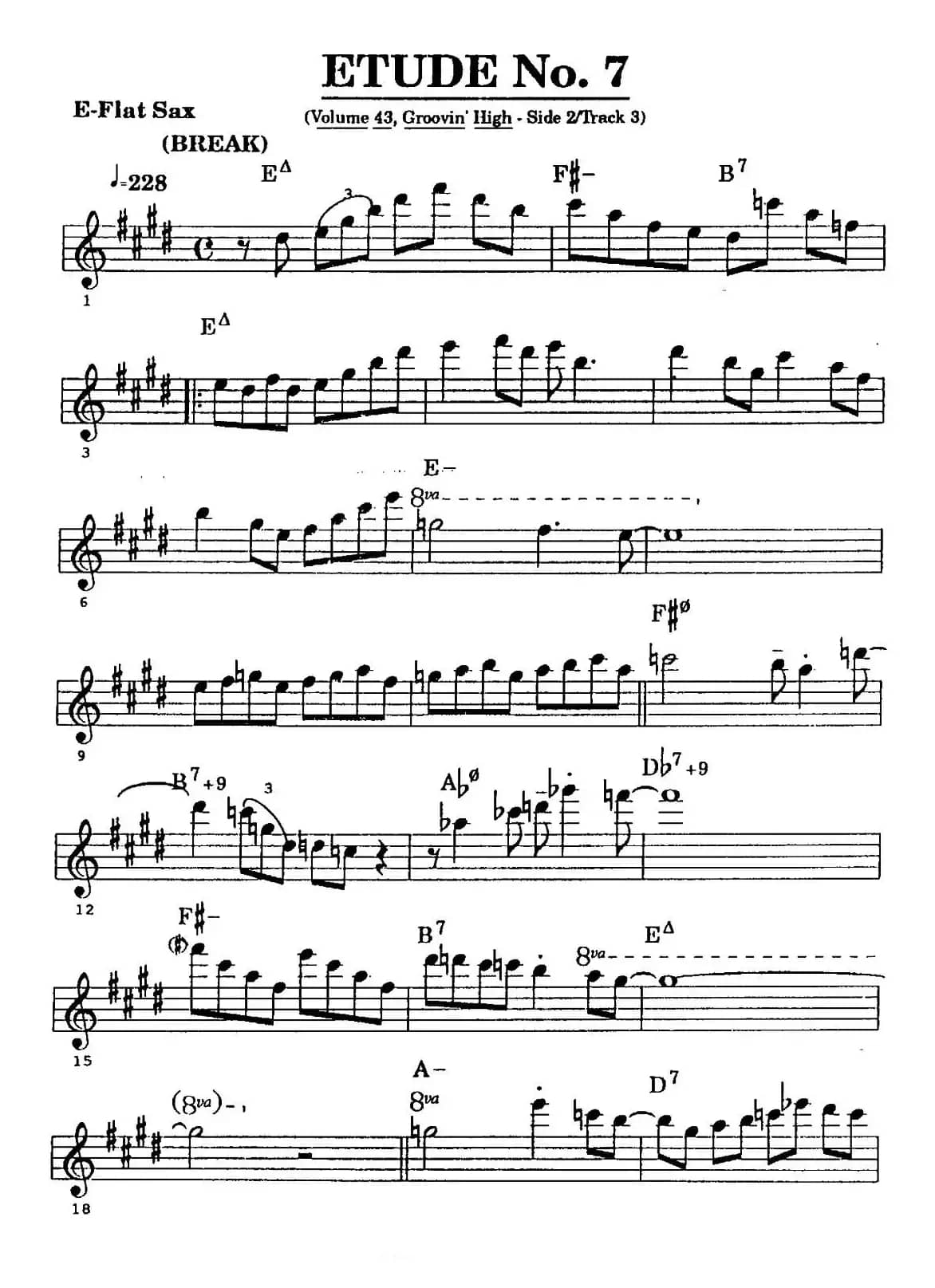 爵士乐超吹练习曲（七）