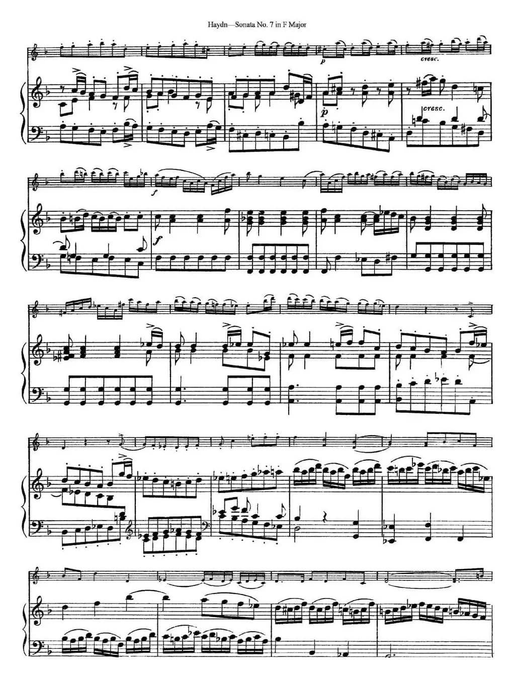 Violin Sonata No.7 in F Major（小提琴+钢琴伴奏）