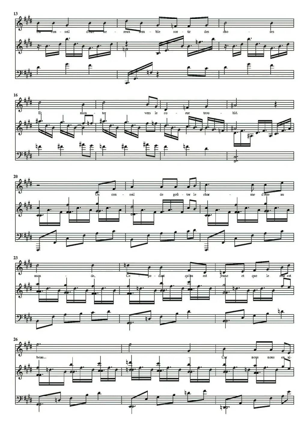 Beau Soir（美丽的夜晚、小提琴+钢琴伴奏）