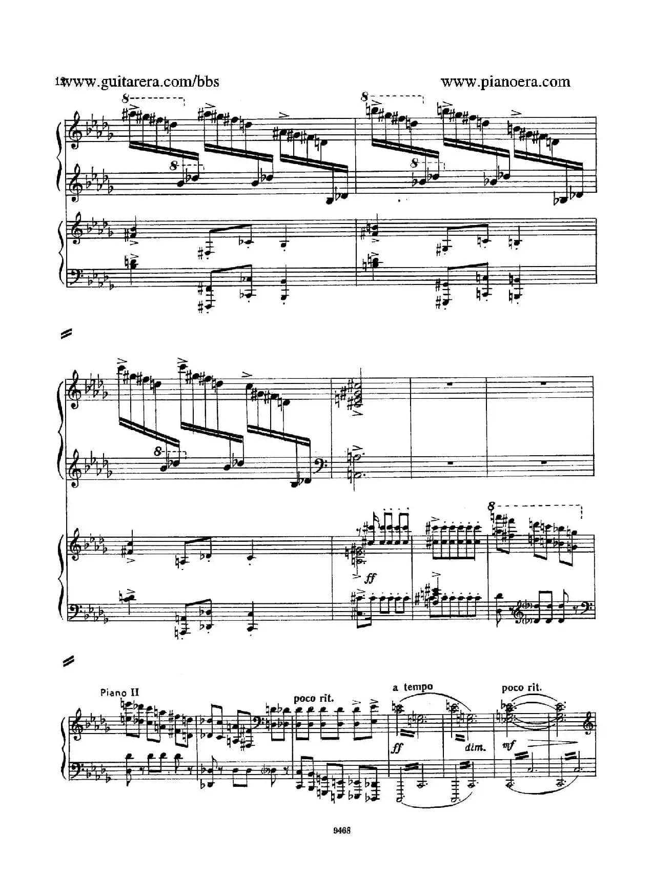 Piano Concerto in D-flat Major Op.37（降D大调钢琴协奏曲·Ⅰ·双钢琴）